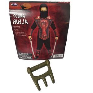 Rubies Boys Cobra Ninja Costume Deluxe Complete Set Plus Claw  M(8) NWT